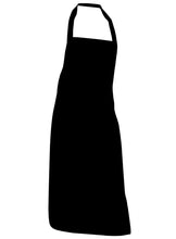 Load image into Gallery viewer, Black Polycotton Bib Apron - No Pocket (Pack of 5)