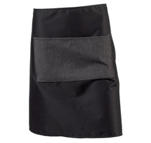 Load image into Gallery viewer, Pack of 5 Black Polycotton Waist Aprons with Denim Pocket (2 Lengths)