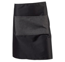 Load image into Gallery viewer, Pack of 5 Black Polycotton Waist Aprons with Denim Pocket (3 Lengths)