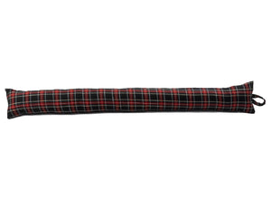 Black Stewart Tartan Check Cotton Draught Excluder (4 Sizes)