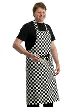 Load image into Gallery viewer, Professional Checked Bib Apron 1 / 5 Pack (Black &amp; White)