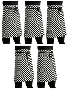 Black & White Check Waist Apron (Pack 1 or 5)