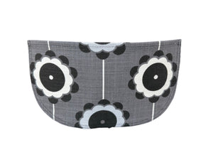 Black Flower Pinny Cotton Apron with Pocket 61cm x 79cm