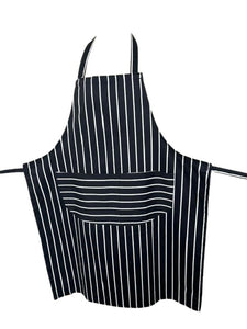 Full Length Butchers Apron Striped with Curved Multi Pocket (2 Colours)