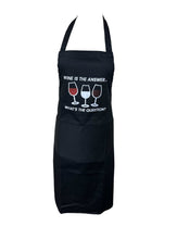 Load image into Gallery viewer, Novelty “Wine is the Answer, What’s the Question” Bib Apron (3 Colours)