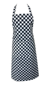 Full Length Checked Apron with Curved Multi Pocket (2 Colours)