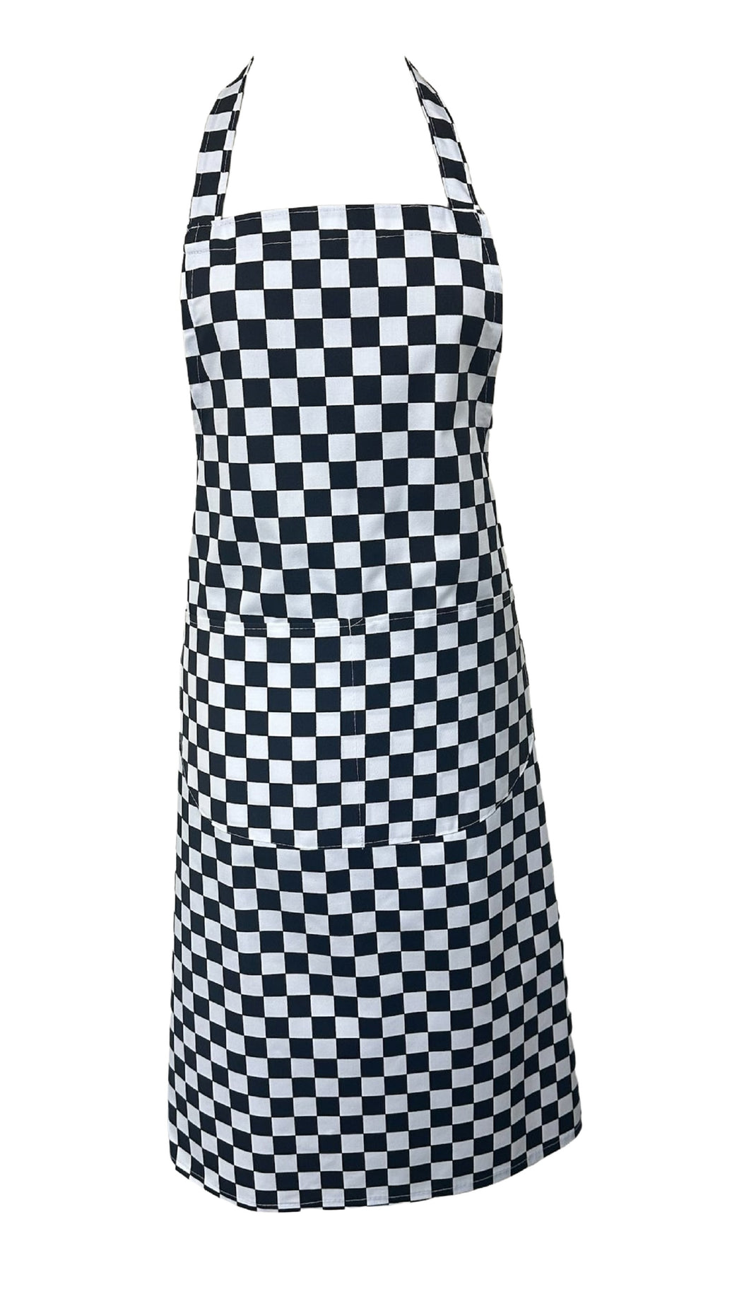Full Length Checked Apron with Curved Multi Pocket (2 Colours)