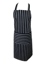 Load image into Gallery viewer, Full Length Butchers Apron Striped with Curved Multi Pocket (2 Colours)