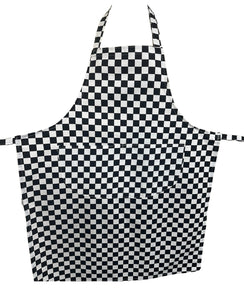 Full Length Checked Apron with Curved Multi Pocket (2 Colours)