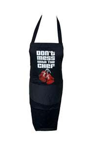 Novelty “Don’t mess with the Chef” Bib Apron (4 Colours)