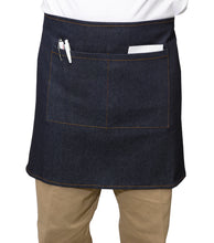 Load image into Gallery viewer, Blue Denim 100% Cotton Half Apron With Split Pocket 27" x 18" (Pack of 1 or 5)