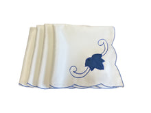 Load image into Gallery viewer, Embroidered Leaf Design Table Napkins 18&quot; x 18&quot; (3 Colours)