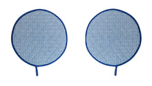 Load image into Gallery viewer, Blue Gingham Pair of Aga Hob Protective Covers 13.5&quot;