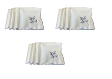 Load image into Gallery viewer, Embroidered Sprig Design Table Napkins 18" x 18" (4 Colours)