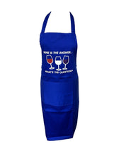 Load image into Gallery viewer, Novelty “Wine is the Answer, What’s the Question” Bib Apron (3 Colours)