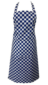Full Length Checked Apron with Curved Multi Pocket (2 Colours)
