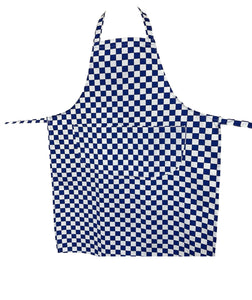 Full Length Checked Apron with Curved Multi Pocket (2 Colours)