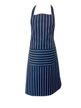 Load image into Gallery viewer, Full Length Butchers Apron Striped with Curved Multi Pocket (2 Colours)