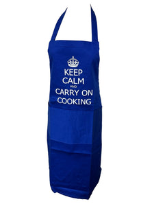 Novelty "Keep Calm and Carry On Cooking" Bib Apron (3 Colours)