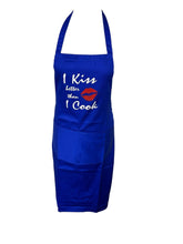 Load image into Gallery viewer, Novelty “I Kiss Better Than I Cook” Bib Apron (4 Colours)