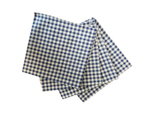 Load image into Gallery viewer, Pack of 10 Gingham Check 100% Cotton Napkins 36cm x 36cm (Red or Blue)