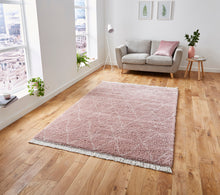 Load image into Gallery viewer, Boho Moroccan Beni Ourain Diamond Pattern Shaggy Pile Rug (2 Colours)