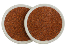 Load image into Gallery viewer, Pair of Cotton Boucle Drink Coasters with Beige Towelling Base (13cm / 5")