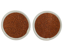 Load image into Gallery viewer, Pair of Cotton Boucle Drink Coasters with Beige Towelling Base (13cm / 5")