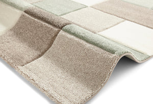Brooklyn Square Pattern Hand Carved Rug (Various Colours)