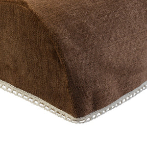 Chenille Rounded Arm Caps or Chair Backs With Lace Detail (Various Colours and Sizes)