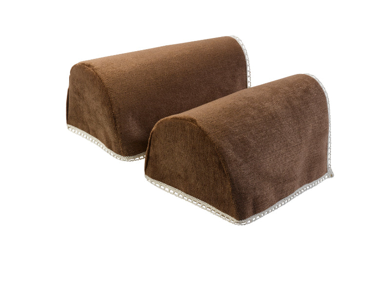 Chenille Rounded Arm Caps or Chair Backs With Lace Detail (Various Colours and Sizes)