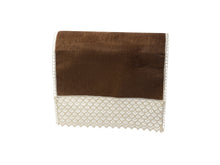 Load image into Gallery viewer, Chenille Rounded Arm Caps or Chair Backs With Lace Detail (Various Colours and Sizes)