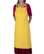 Load image into Gallery viewer, Butchers Stripe Printed Cotton Bib Apron or Double Oven Glove