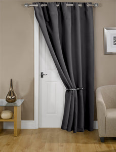 Cali Eyelet Door Curtain with Blackout Lining (5 Colours)