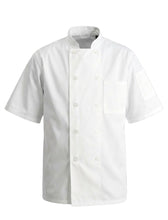 Load image into Gallery viewer, Short Sleeved Chefs Jacket With Plastic Buttons &amp; Pen Pocket (32" - 54" Chest)