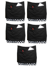 Load image into Gallery viewer, Black Short Apron With Split Pocket  27.5" Wide x 14" Long (Pack of 1 or 5)