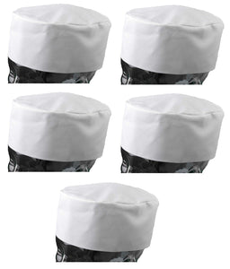 Professional Chefs Catering Skull Caps - Pack of 1 or 5 (Black White or Check)