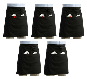 Half Apron With Pocket (Black)