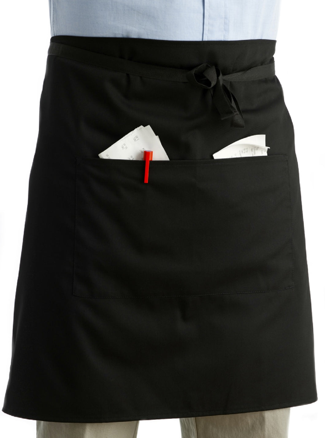 Half Apron With Pocket (Black)