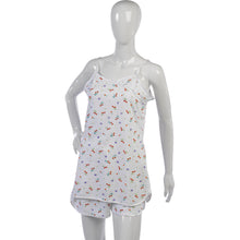 Load image into Gallery viewer, Ladies Combed Cotton Cherries &amp; Flowers Shortie Pyjamas (S - XL)