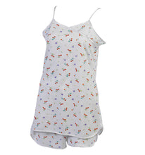 Load image into Gallery viewer, Ladies Combed Cotton Cherries &amp; Flowers Shortie Pyjamas (S - XL)