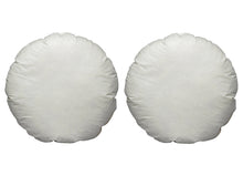 Load image into Gallery viewer, Pack of 2 China Duck Feather Round Cushion Pads - Cambric Cover (Various Sizes)