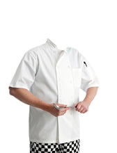 Load image into Gallery viewer, Short Sleeved Chefs Jacket With Plastic Buttons &amp; Pen Pocket (32" - 54" Chest)