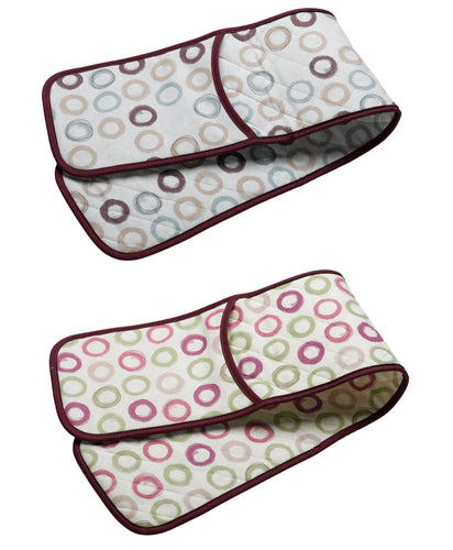 Circles Pattern Quilted Cotton Double Oven Glove (2 Colours)