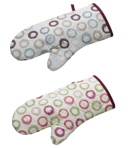 Circles Pattern Quilted Cotton Gauntlet (2 Colours)