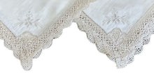 Load image into Gallery viewer, Lace Pair of Napkins Vintage 18" Square (Ecru)