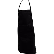 Load image into Gallery viewer, Black Professional Cotton Bib Apron with Front &amp; Pen Pocket (Single or Multi-Pack)