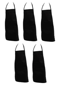 100% Cotton Full Length Bib Aprons - With Pocket (Various Colours & Quantities)