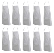 Load image into Gallery viewer, 100% Cotton Full Length Bib Aprons - With Pocket (Various Colours &amp; Quantities)