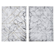 Load image into Gallery viewer, Think Rugs Craft Marble Effect &amp; Metallic Lines Rug (2 Colours)